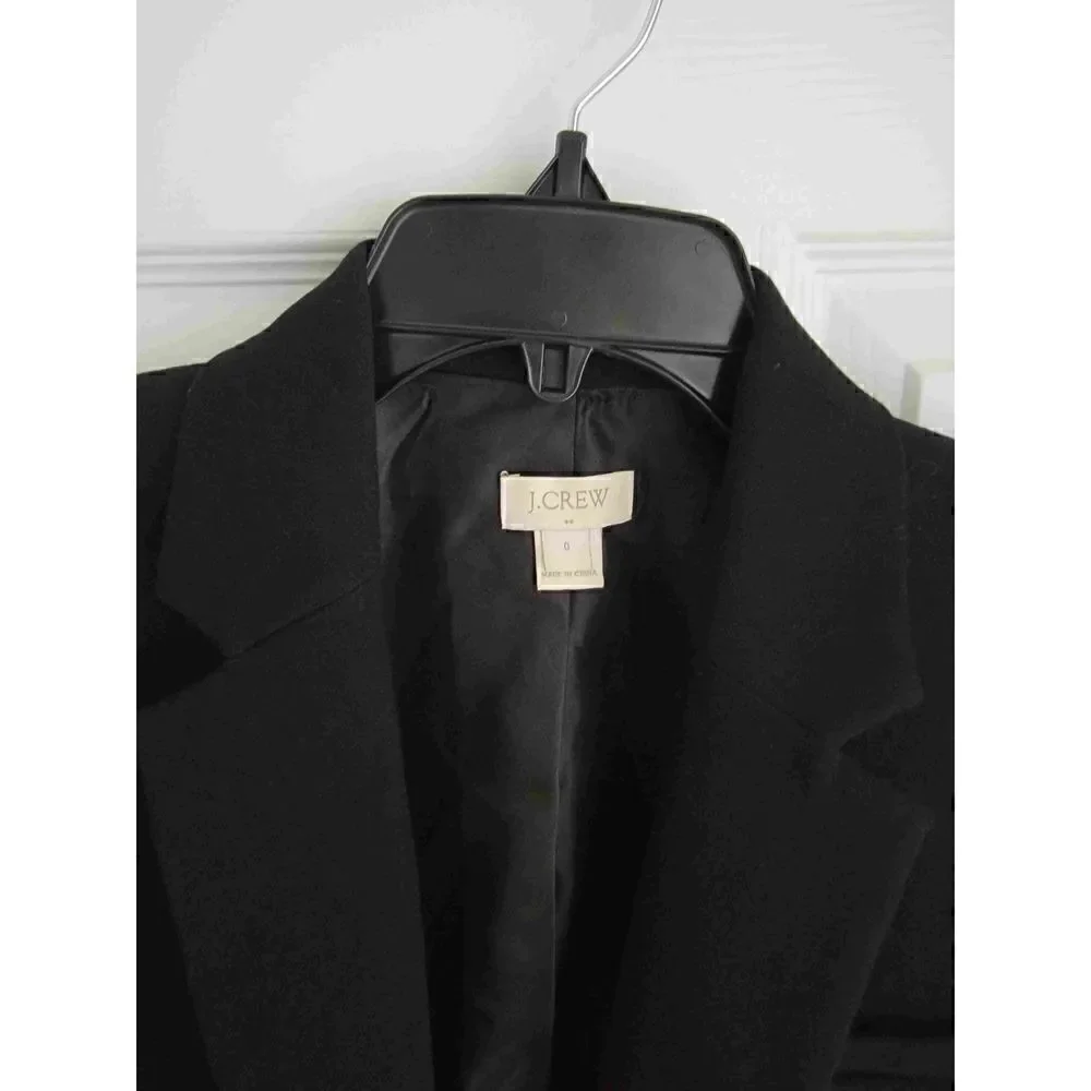 J Crew Wool Black Blazer 0